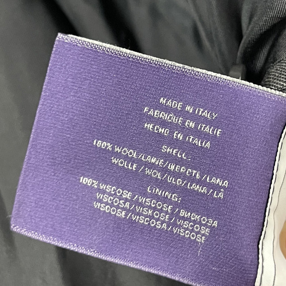 Ralph Lauren Purple Label Wool Blazer Sport Coat Mens 40R Gray Italy FLAWS - Picture 5 of 16